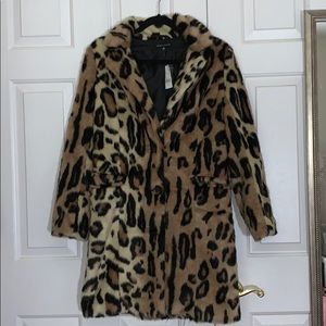 Kendall & Kylie Faux Fur Leopard Coat